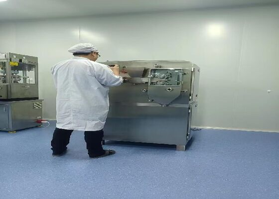 100-240 kg/h Compactor de rolos de alimentação horizontal para grânulos de enchimento de cápsulas