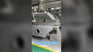 Secador fluidizado por vibração com economia de energia para grânulos e pós